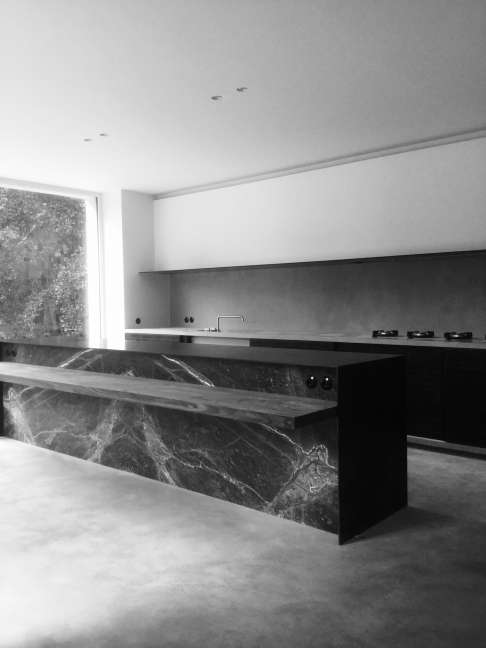 Kitchen steel and marble